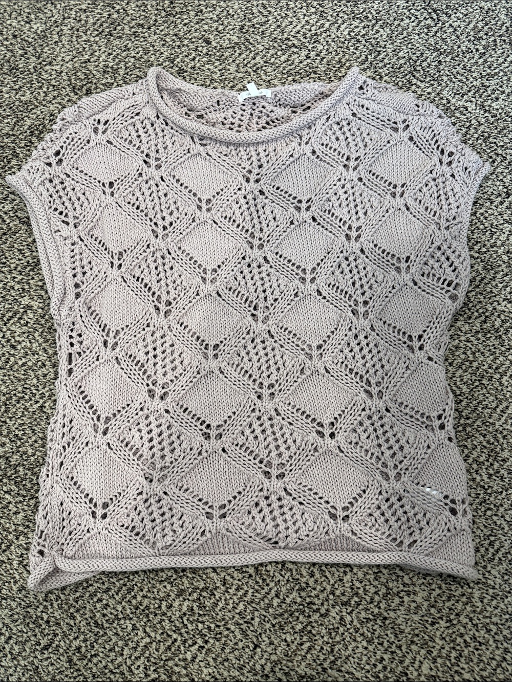 Maurices type Open-Knit Sleeveless Sweater Top Taupe